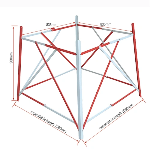 Folding aluminum 4 sided barrier